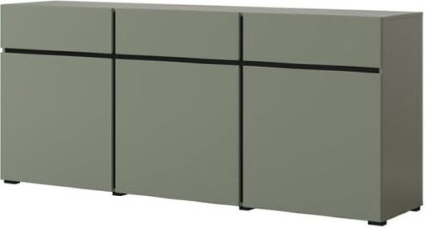 Skjenk Cross 3 Dører med 3 Skuffer - Grønn - Svart