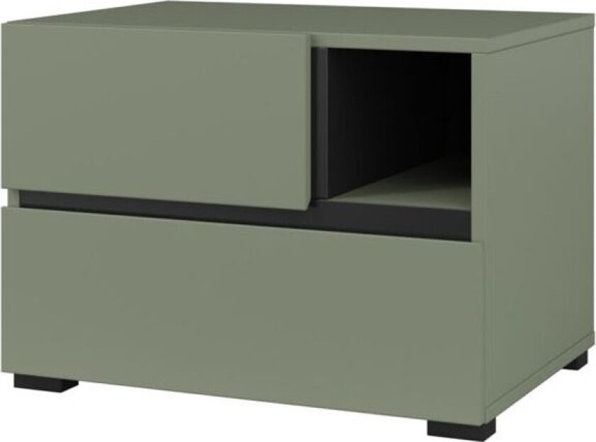 Nattbord Cross S med 2 skuffer - Grønn