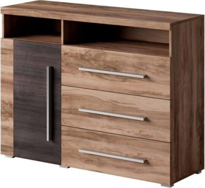 Skjenk Roger 1 Dør med 3 Skuffer - Satin valnøtt