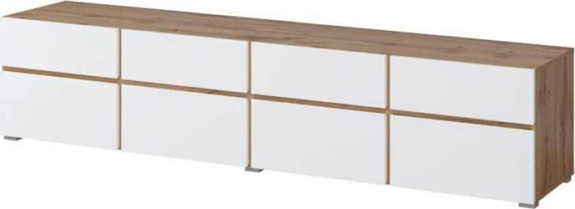 TV-enhet Cross 4 dører med 4 skuffer - Hvit