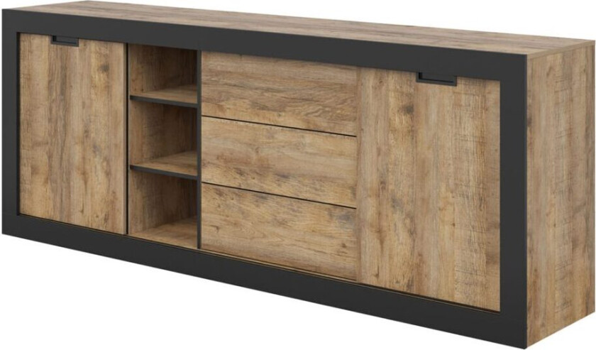 Skjenk Tudor 2 dører med 3 skuffer - 85 cm