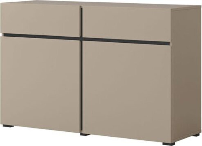 Skjenk Cross 2 Dører med 2 Skuffer - Congo - Svart