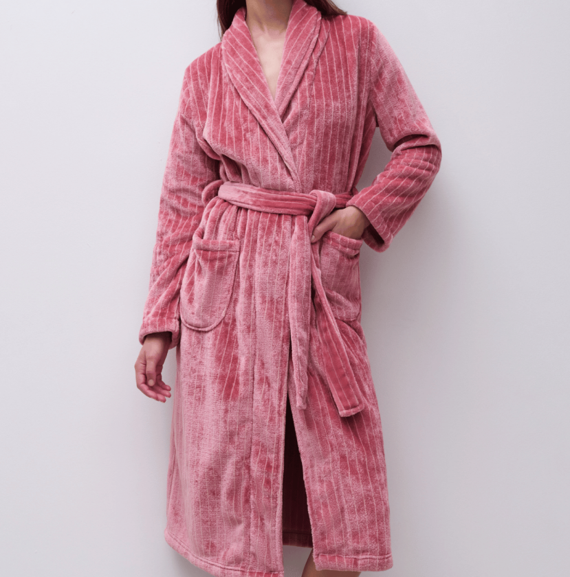 Teddy badekåpe, rosa, Størrelse: 46, Kvinner