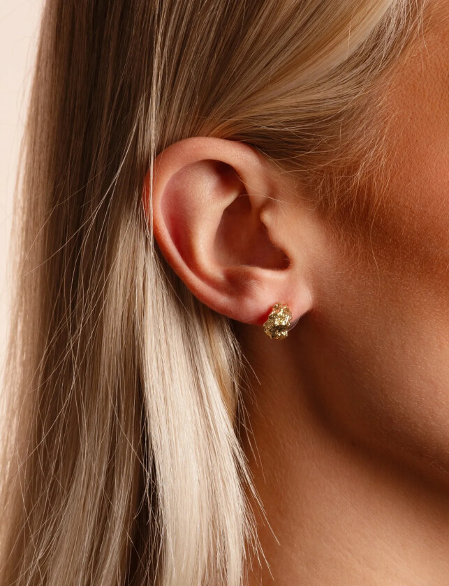 Cat Small Wide Oval Ear Plain G-Onesize - Gold - ONE SIZE