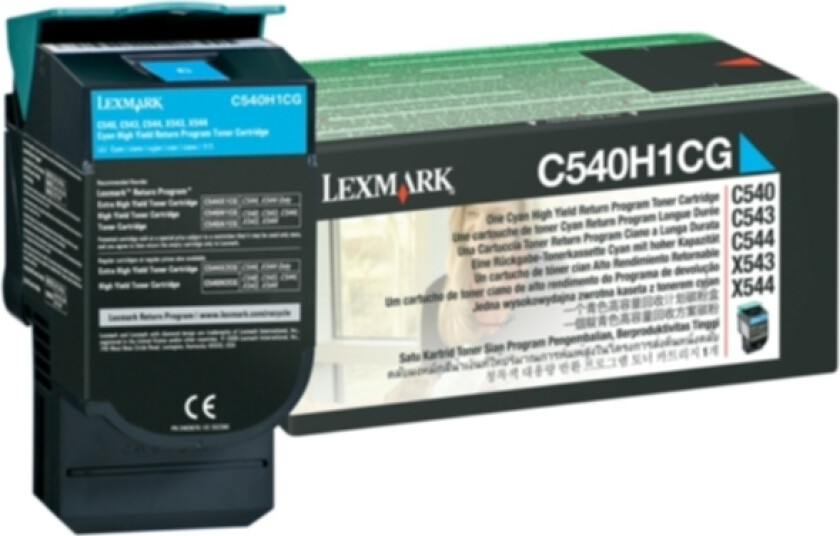 Toner cyan 2.000 sider, høy kapasitet return