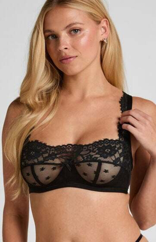 Valora ufôret BH med bøyle Svart