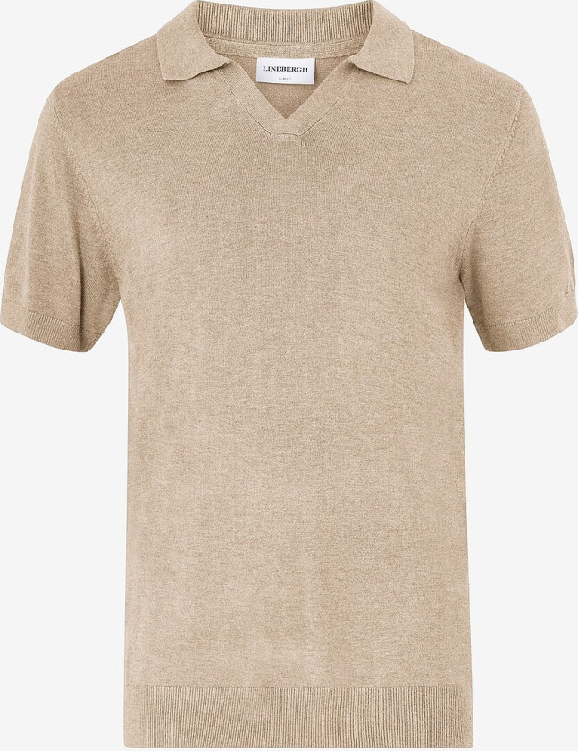 Pologenser Ecovero S/s V-neck Polo - Grå