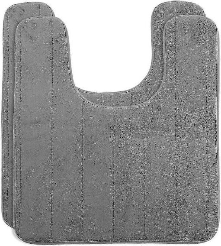 2 stk Toalettmatte Absorberende Baderomsmatte Langsom Gjenoppretting Toalett U-formet Pute_Spesielle gaver