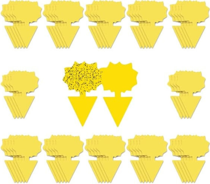 60-pakning Fluefanger / Fluefelle / Limfelle for insekter Gul_qq