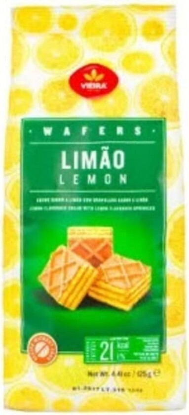 Vaffelkjeks Sitron 125g Vieira
