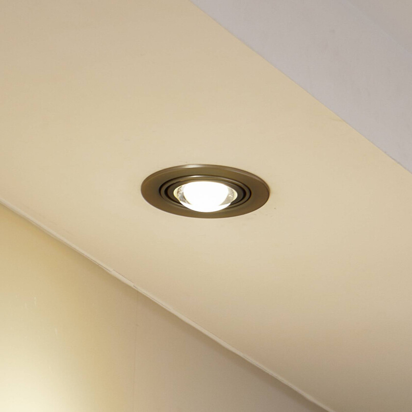 Lindby innfellingslampe Jyla, matt nikkel, Ø 13 cm, GX53