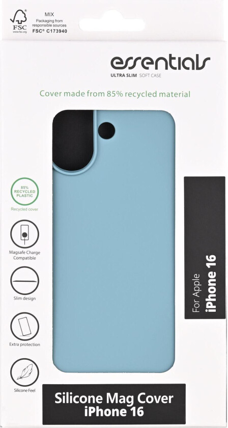 iPhone 16 Silicone Mag bakdeksel, resirkulert, grønn