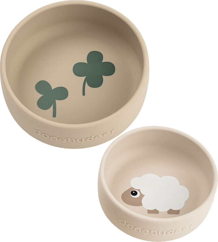Skål - 2-pack - Silikon - Sheepy - Sand - - OneSize - Skål
