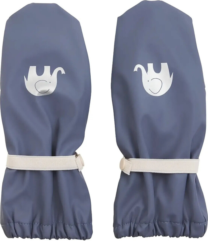 Pu-Mittens W. Taffeta Lining - Blue - 2-4Y