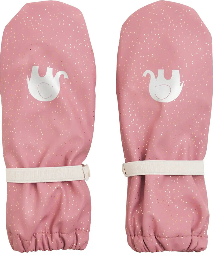 Pu-Mittens W. Taffeta Lining - Pink - 4-6Y