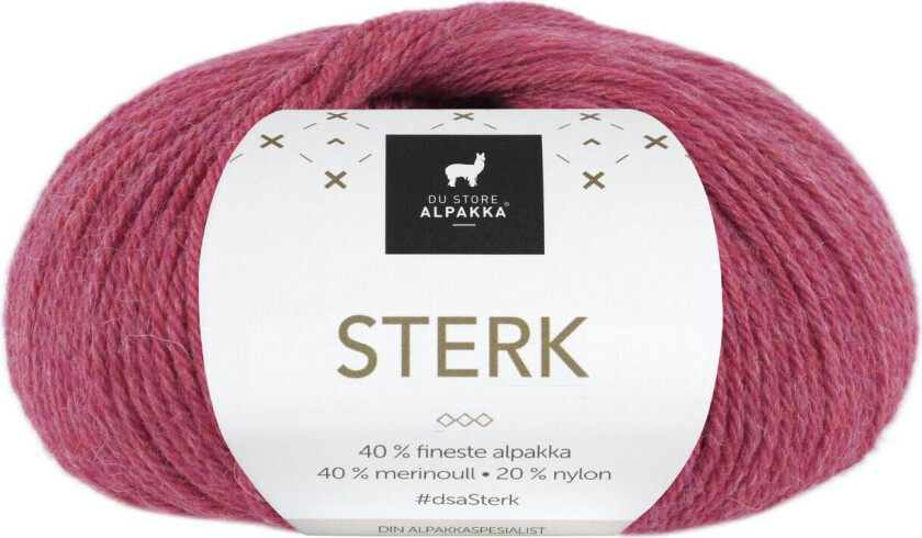 Sterk Garn 878 Bringebær melert