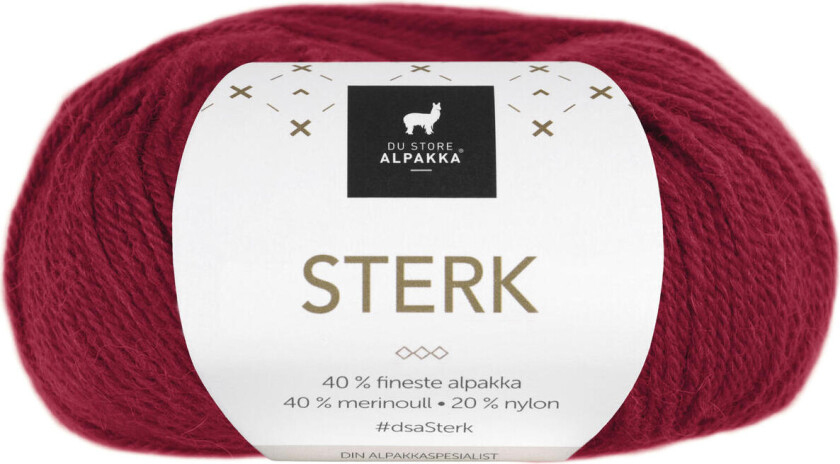 Sterk Garn 819 Mørk Rød