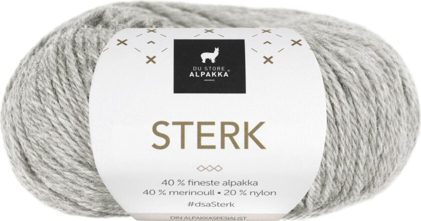 Sterk Garn 841 Lys grå melert