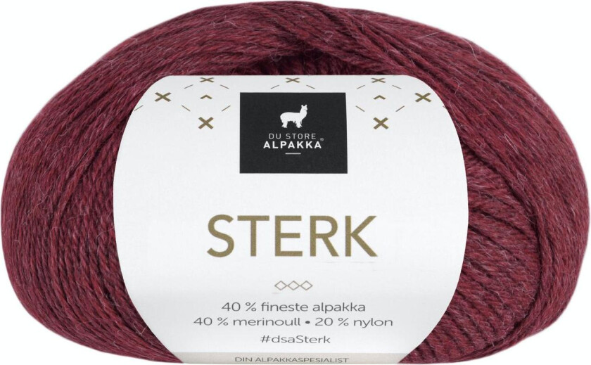 Sterk Garn 892 Dyp rød melert