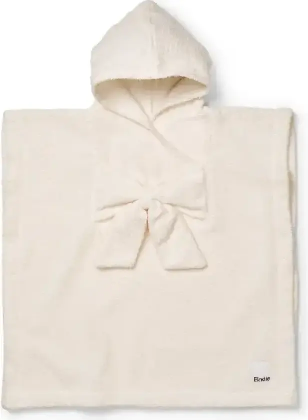 Badeponcho Kremhvit