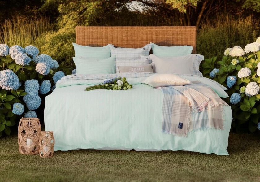 Bilde av Sengesett Bomull Striped Green 200x220