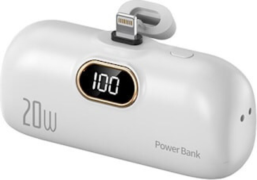 USB-C Bærbar Lader 5000mAh 22W Powerbank Hurtiglading med LED-skjerm Kompatibel med iPhone 16 Plus/15/iPad