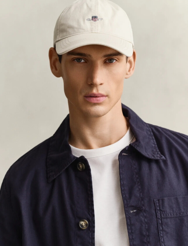 Shield Cotton Twill Cap - Cream - ONE SIZE