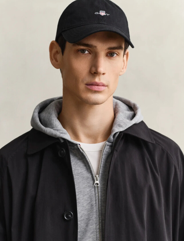 Shield Cotton Twill Cap - Black - ONE SIZE