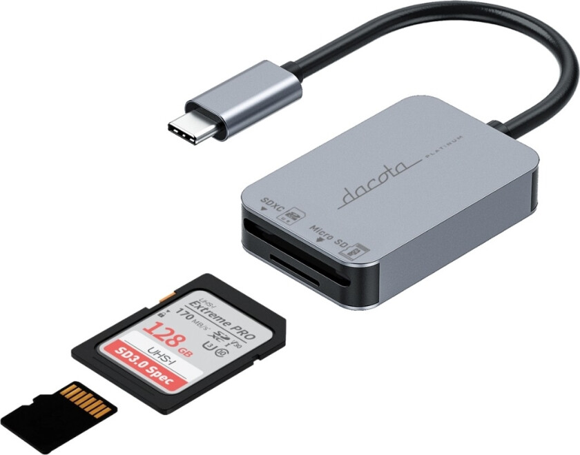 USB-C 3.0 2-i-1 kortleser