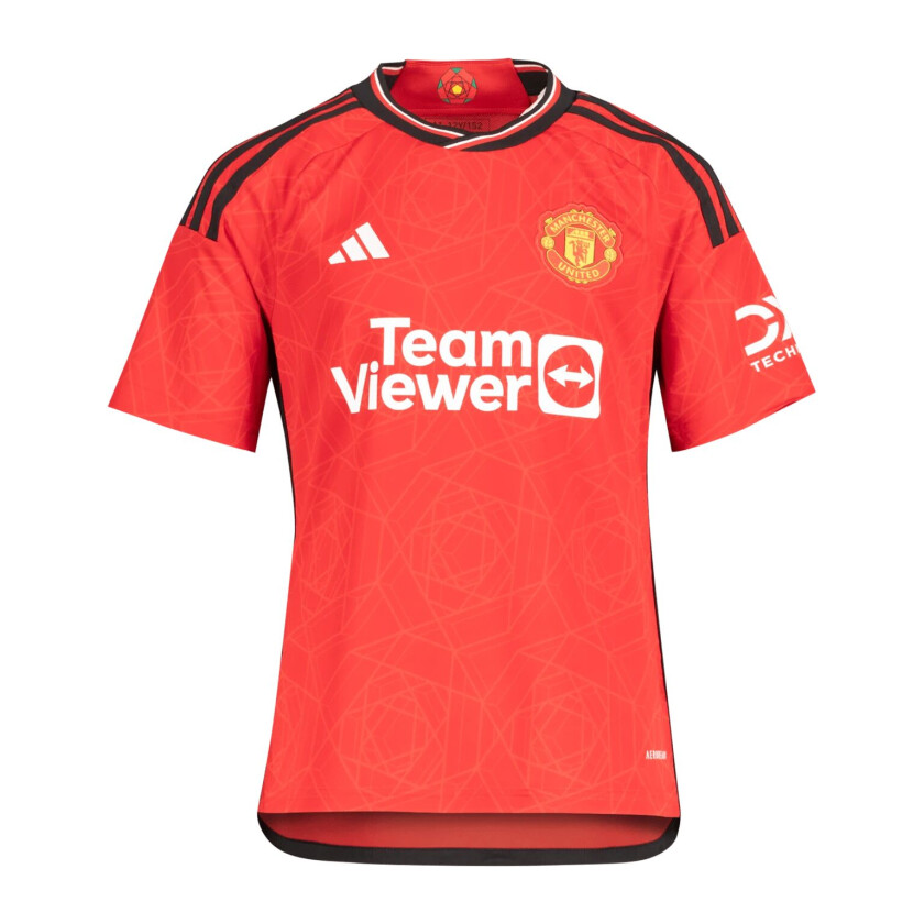adidas Manchester United Home Jersey Y 2023/24, fotballdrakt, junior Team Colleg Red