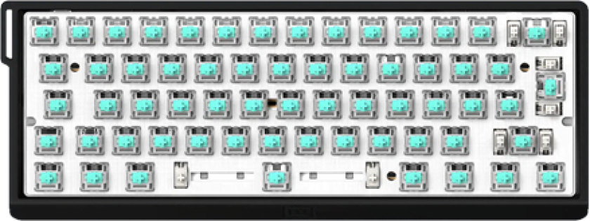 60HE v2 - ISO - Non-Split - Plastic - Gamingtastatur - Uten numpad - ISO - Svart