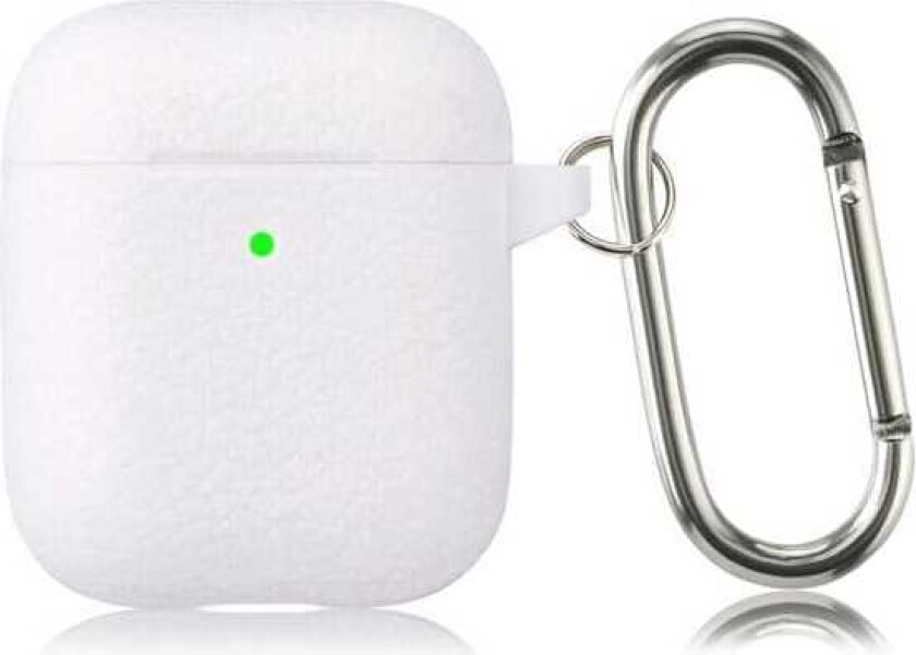 Deksel med karabinkrok til AirPods 1 / 2 – Hvit