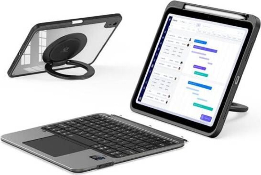 Avtakbart tastaturdeksel til iPad 2025 / 2022 – Svart