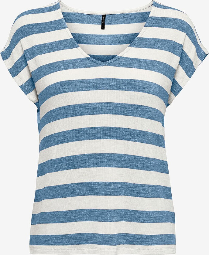 Topp carLira Life S/S V-neck - Blå