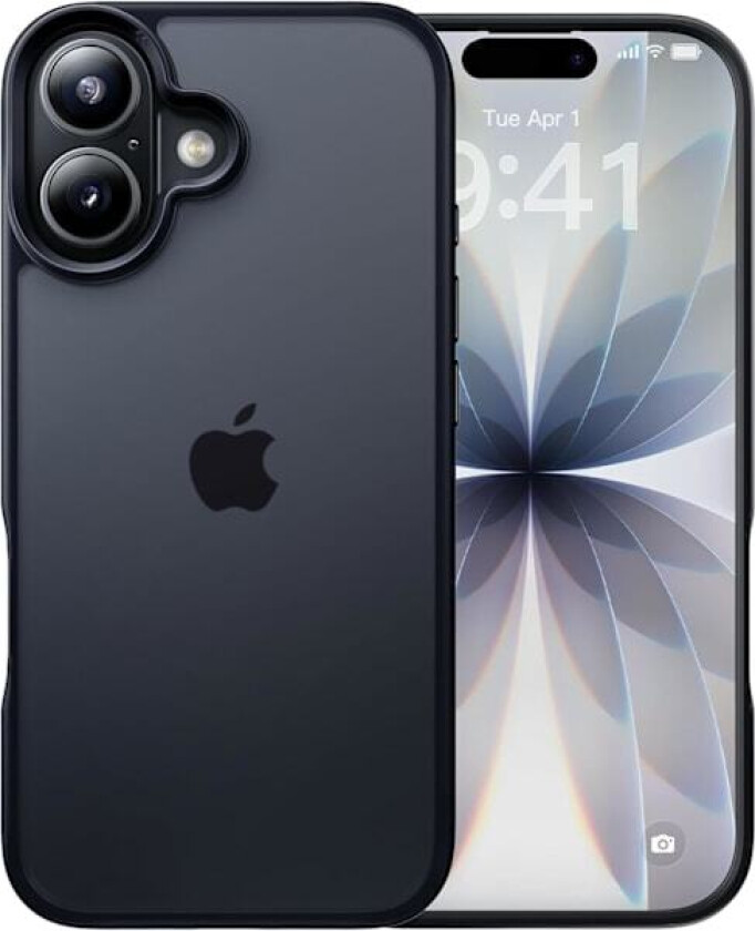 Kompatibelt iPhone 17-deksel, matt finish, beskyttende mobildeksel, anti-fingeravtrykk, tynt, slankt hardt skall - Svart