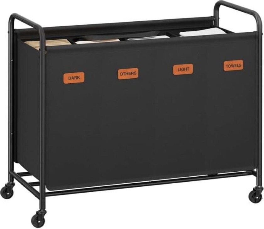 Skittentøyskurv, 79x40x91 cm, Svart