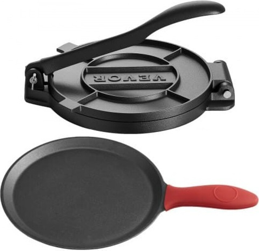 Bilde av Tortillapresse, Støpejern 20x25x12 cm, Kraftig, Deigpresse