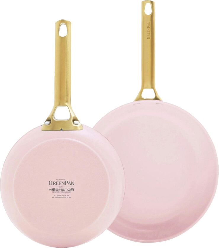 Greenpan Padova Reserve Stekepanne 2-pk - Stekepanner Resirkulert Aluminium Blush Pink - CC008482-001