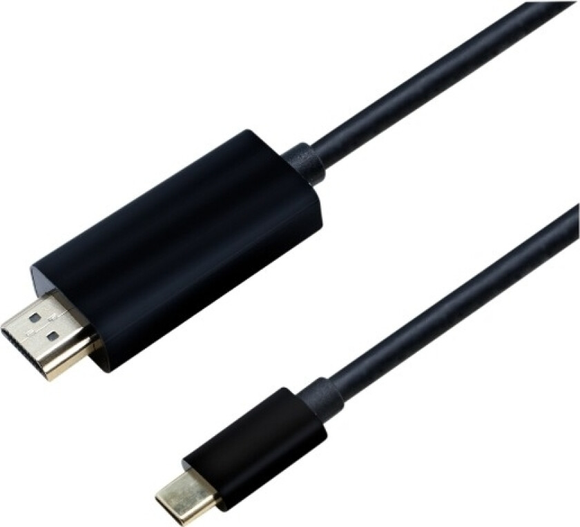 Eletra USB-C M - HDMI 1.4 M 2M kabel, svart