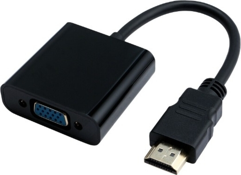 Eletra HDMI 1,4 M - VGA F 0,2M kabel, svart