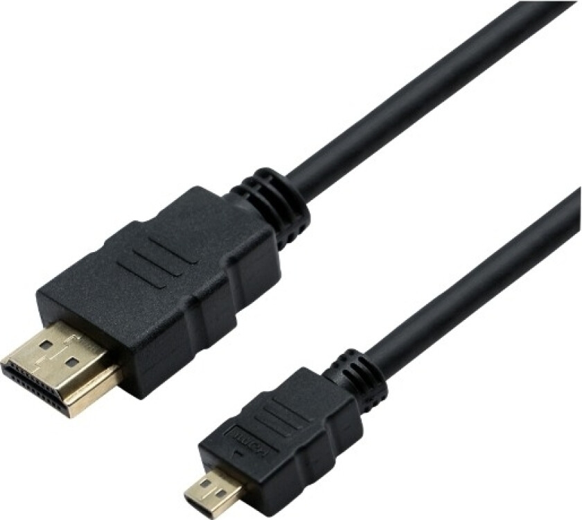 Eletra HDMI AM - Micro HDMI M 1,4 1M kabel, svart