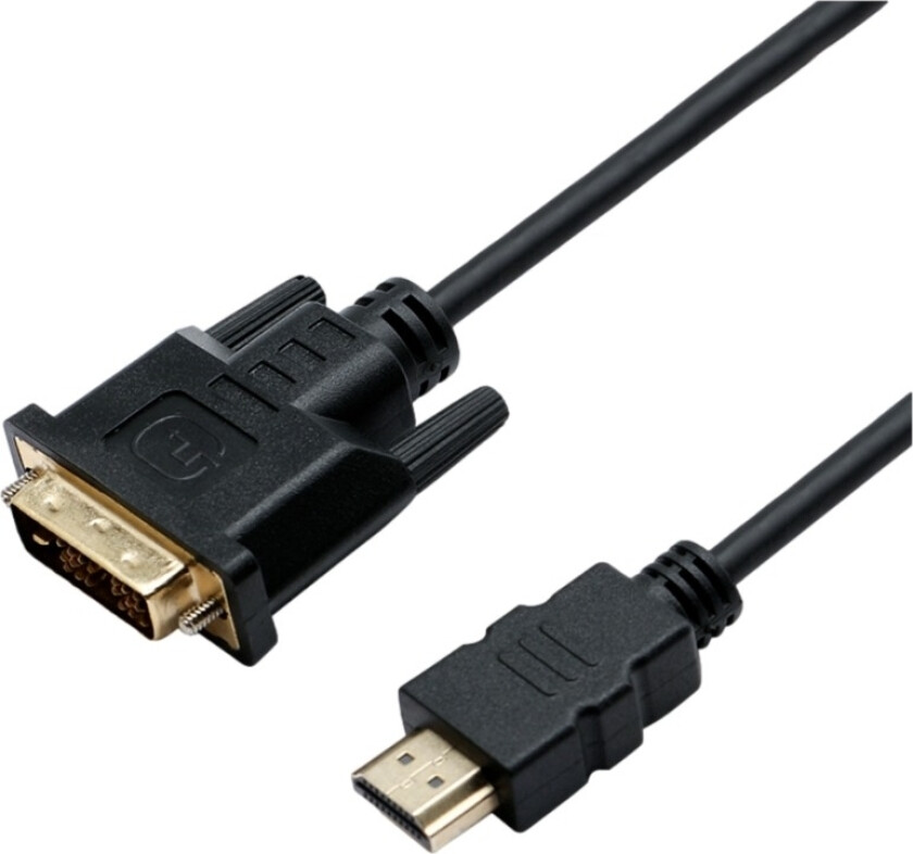 Eletra HDMI AM 1.4B - Dvi-D 3M kabel, svart