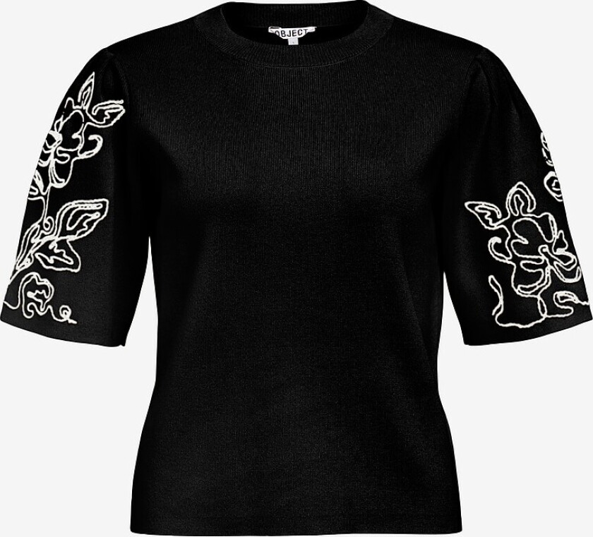 Pullover objFlora 2/4 RE Knit 143 - Svart