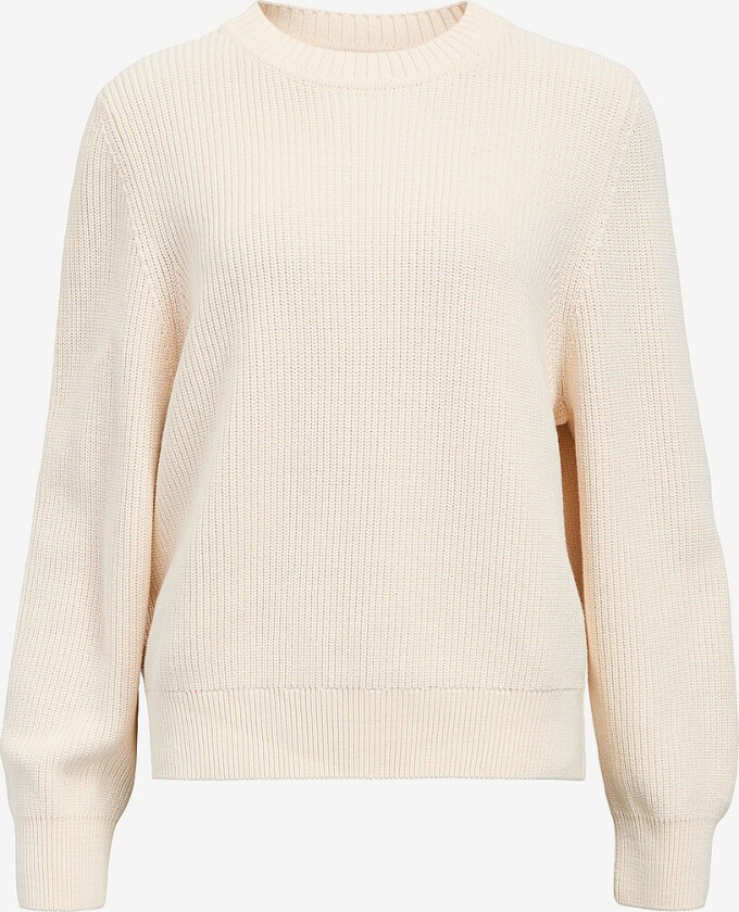 Pullover objFlo L/S LO Knit - Hvit