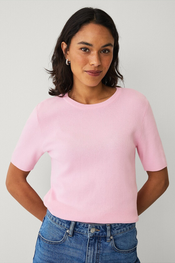 Genser med korte ermer - Rosa