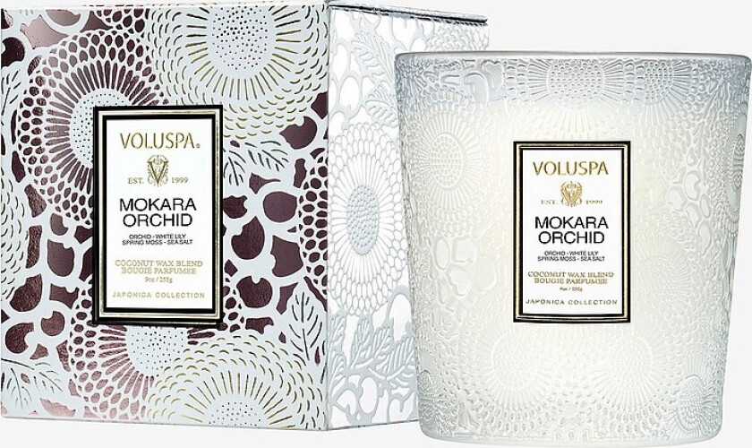 Mokara Classic Boxed Candle 60H - Hvit