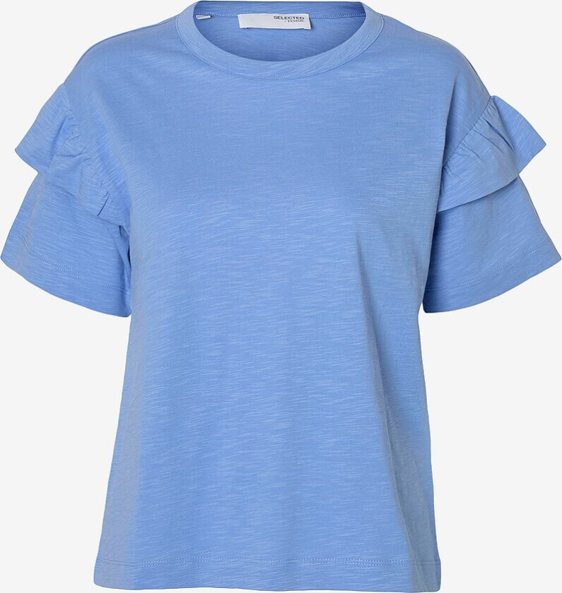 Topp slfRylie SS Florence Tee - Blå