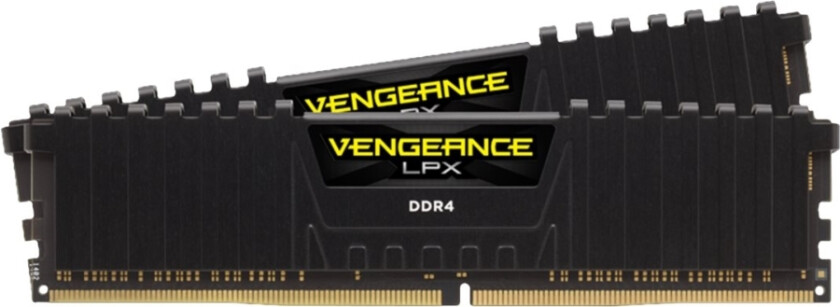 CORSAIR Vengeance LPX - DDR4 - sett - 16 GB: 2 x 8 GB - DIMM 288-pin - 3200 MT/s / PC4-25600 - CL16 - 1.35 V - ikke-bufret - ikke-ECC - svart