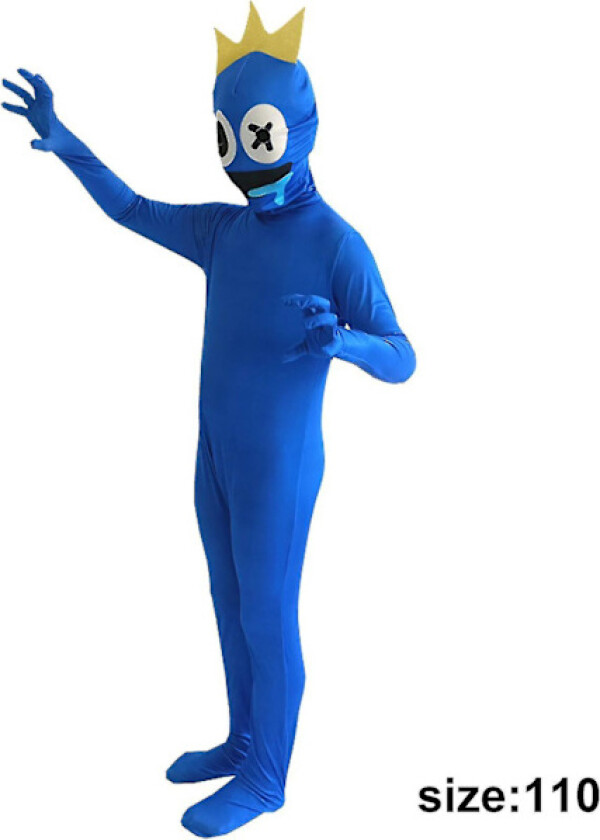 Rainbow Friends Roblox Antrekk for Barn - Festdrakt, Cosplay-Kostyme, Jumpsuit og Maske