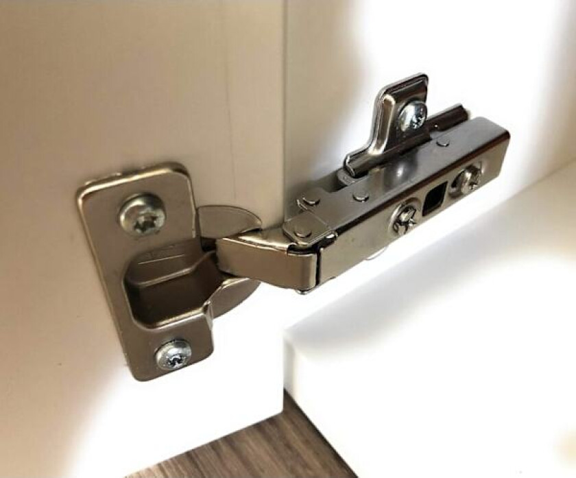 Set med 2 hengsler og 8 skruer, kompatibel med Ikea Besta, Fritids og Stuva møbler